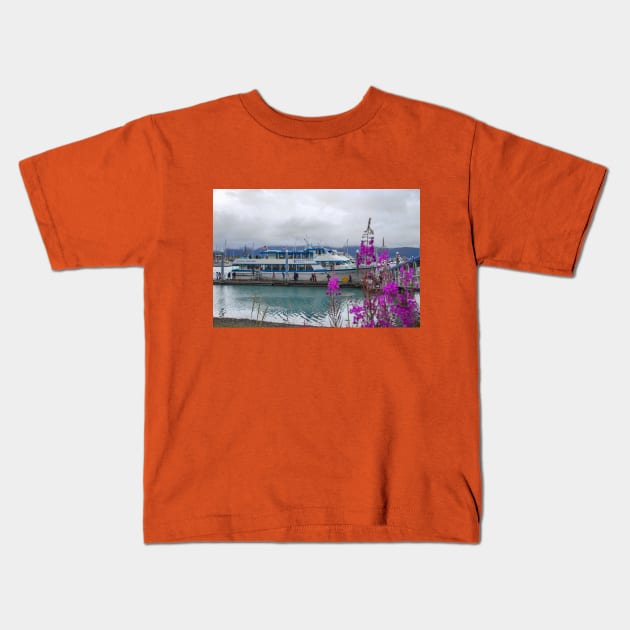 Alaska. Seward. Harbor. Cruise Ship. Kids T-Shirt by vadim19